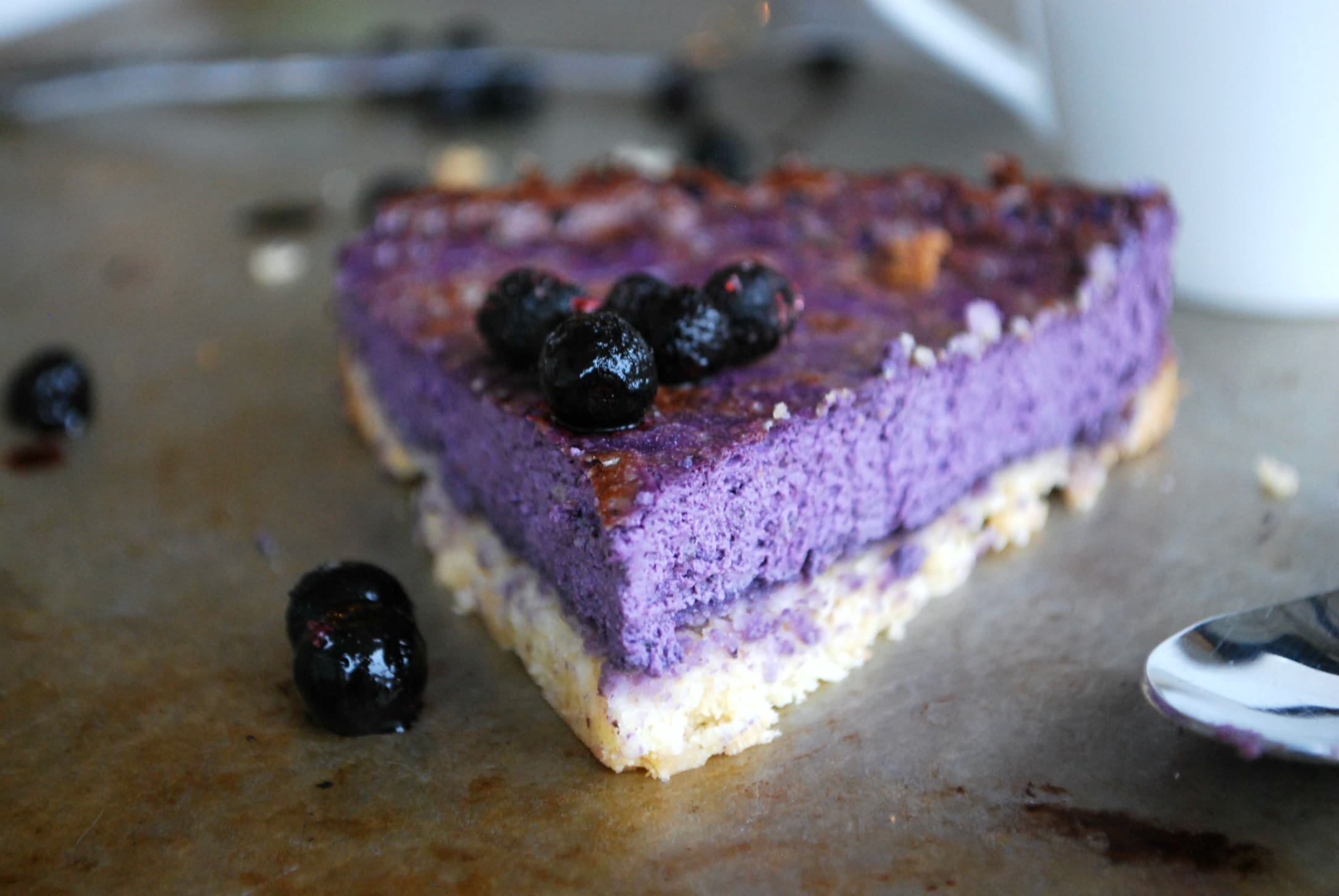 Hälsosam Blåbärscheescake, glutenfri - Baka Sockerfritt