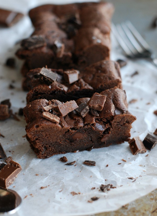 Double chocolate brownie - Baka Sockerfritt