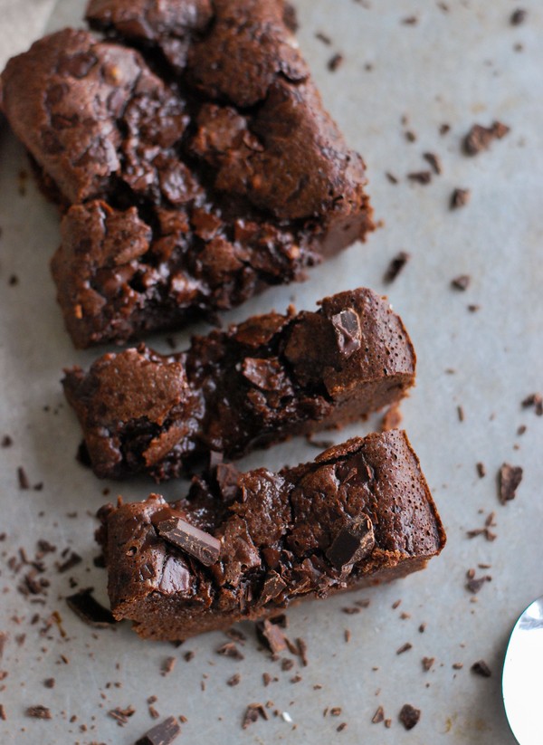 Double chocolate brownie - Baka Sockerfritt