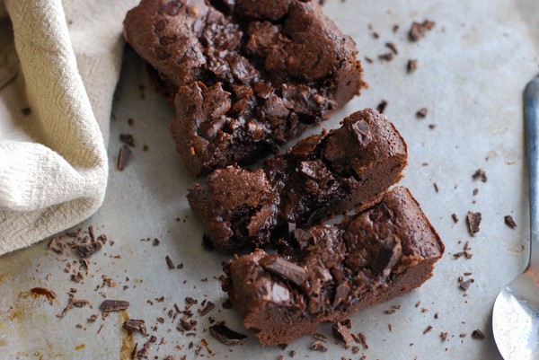 Double chocolate brownie - Baka Sockerfritt