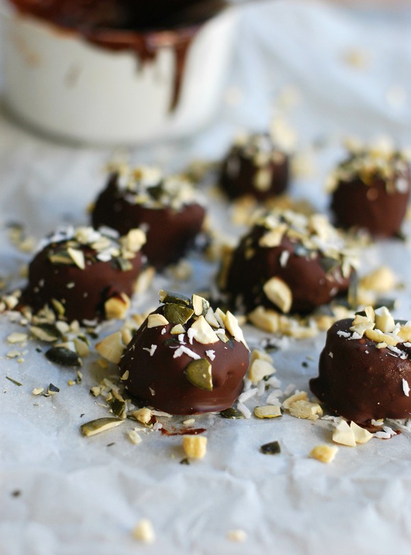 Lättgjort godis med banan och choklad - Baka Sockerfritt