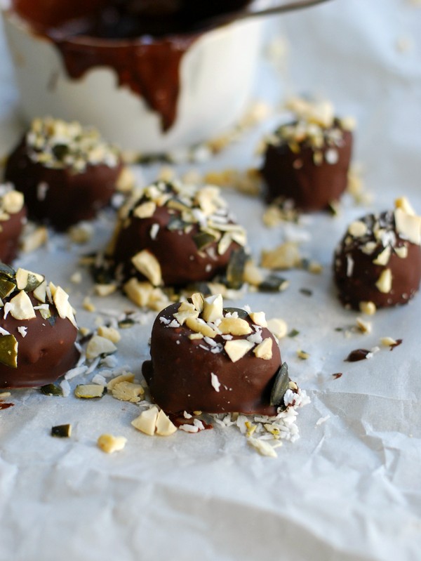Lättgjort godis med banan och choklad - Baka Sockerfritt