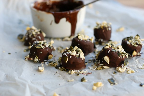 Lättgjort godis med banan och choklad - Baka Sockerfritt