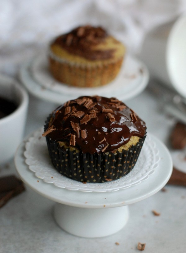 Pumpkin chocolate swirl muffins - Baka Sockerfritt