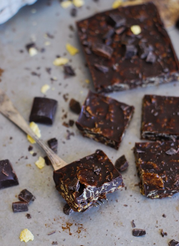 Chokladrutor med cornflakes, utan tillsatt socker - Baka Sockerfritt