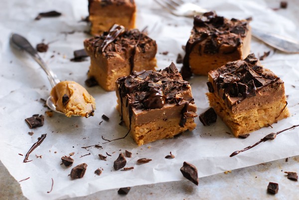 No bake chocolate peanut butter bites - Baka Sockerfritt
