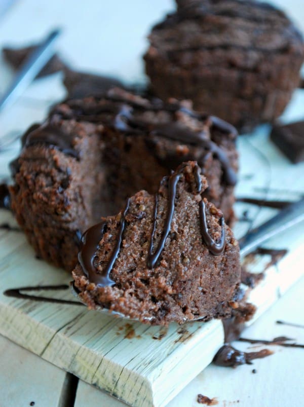 Kladdiga Chokladmuffins utan ägg - Baka Sockerfritt