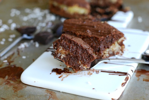Glutenfri kladdkaka - med kokosgömma - Baka Sockerfritt