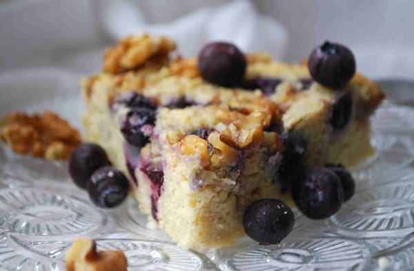 Helgfika - Glutenfri Blåbärskaka - Baka Sockerfritt