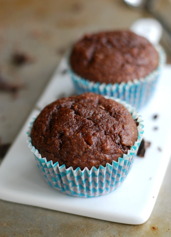 Chokladmuffins med banan, mejerifria - Baka Sockerfritt