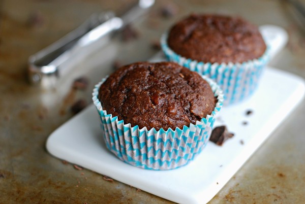 Chokladmuffins med banan, mejerifria - Baka Sockerfritt