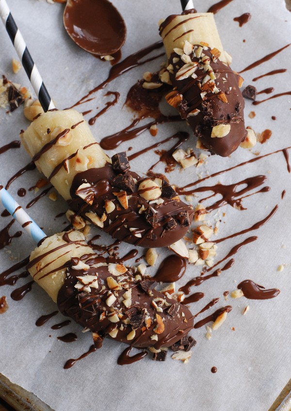 Chokladdoppade bananer - Baka Sockerfritt