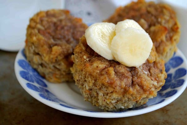 Morotsmuffins med banan (nötfri) - Baka Sockerfritt
