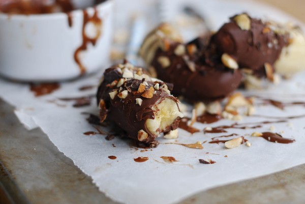 Chokladdoppade bananer - Baka Sockerfritt