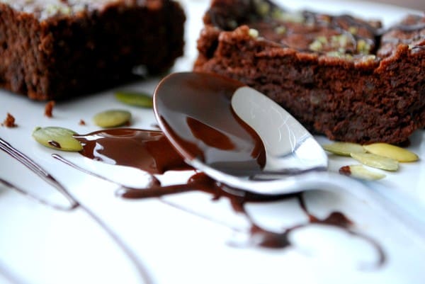 Brownie med pumpafrö (nötfri) - Baka Sockerfritt