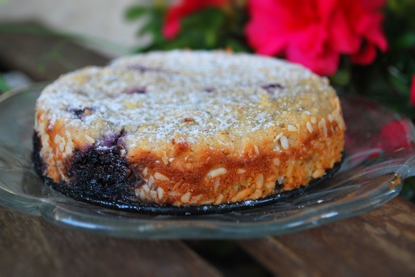 Blueberry pear cake - Baka Sockerfritt