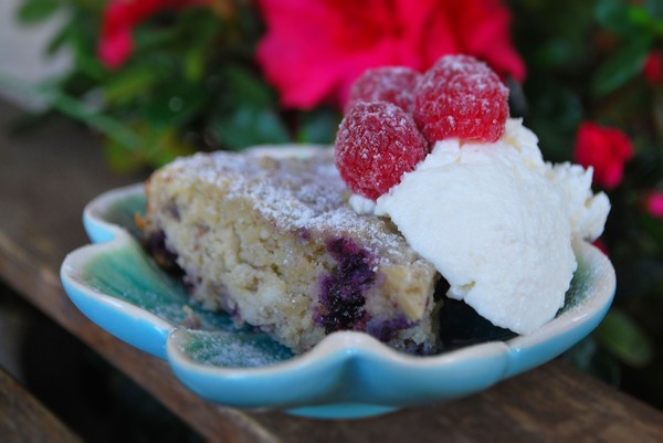 Blueberry pear cake - Baka Sockerfritt