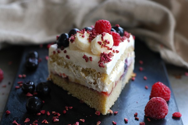 Somrig gräddtårta (glutenfri, utan tillsatt socker)! - Baka Sockerfritt