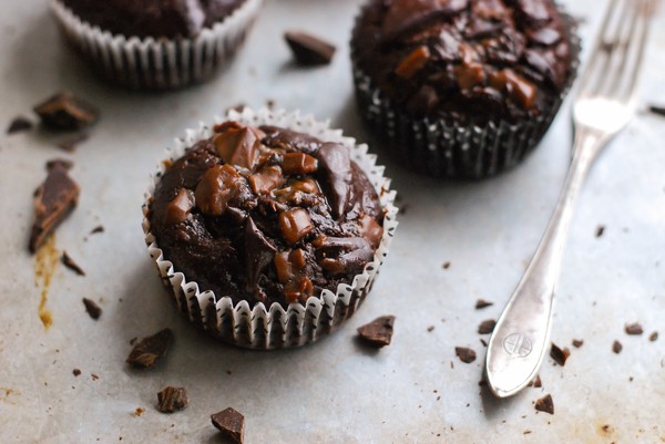 Chokladmuffins med jordnötssmör - Baka Sockerfritt