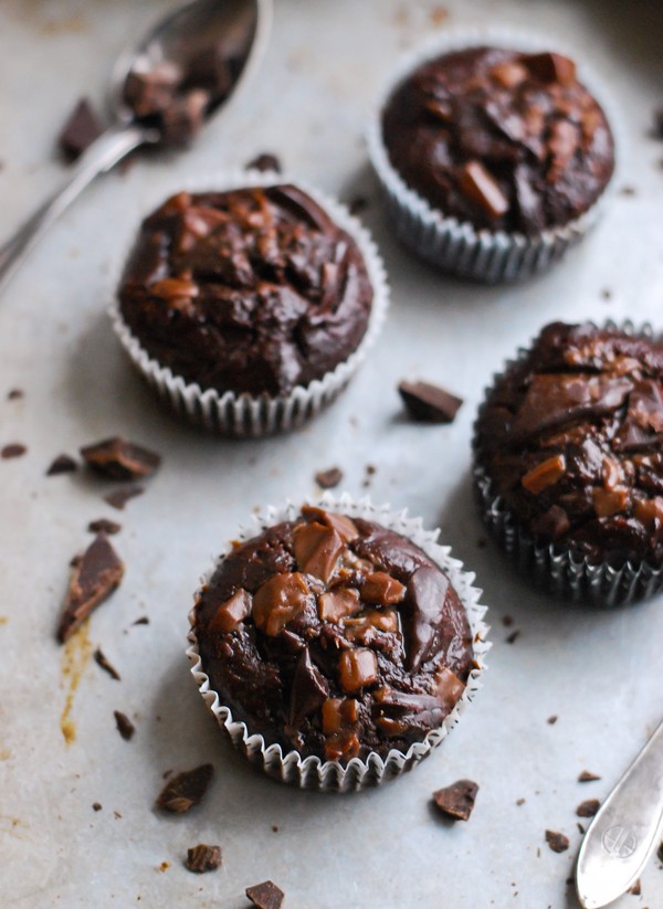 Chokladmuffins med jordnötssmör - Baka Sockerfritt