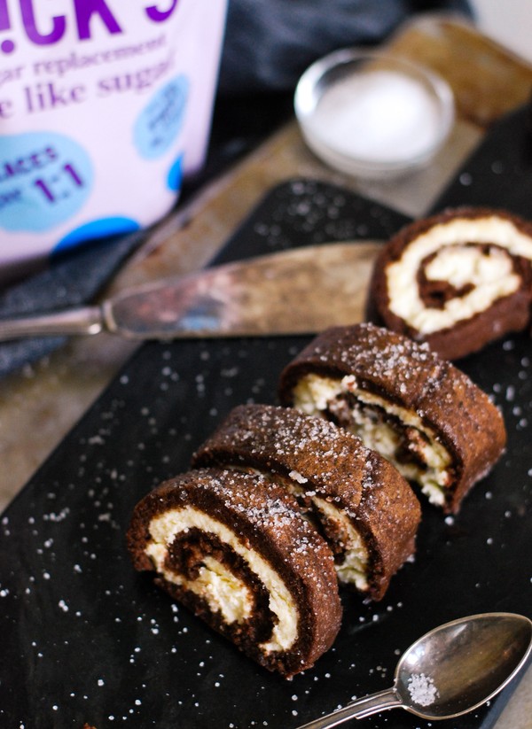 Glutenfri Drömrulltårta - Baka Sockerfritt