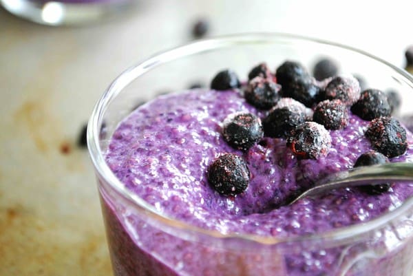 Blåbärschiapudding - Baka Sockerfritt