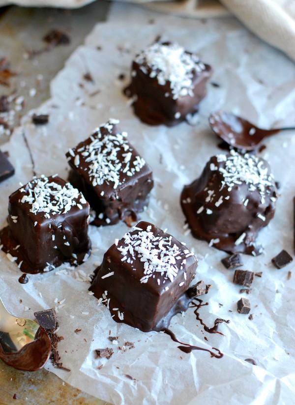 Chokladdoppade skumrutor - Baka Sockerfritt