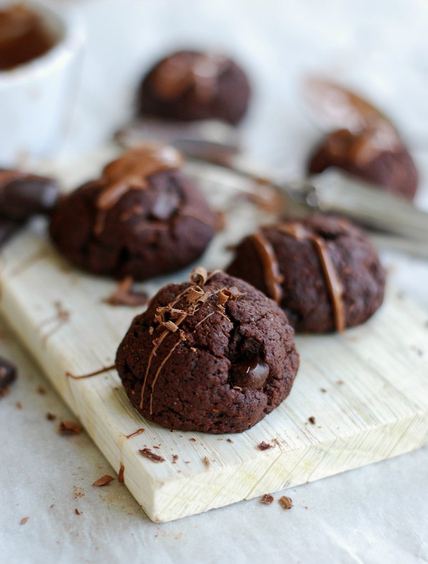 Double chocolate cookies - Baka Sockerfritt
