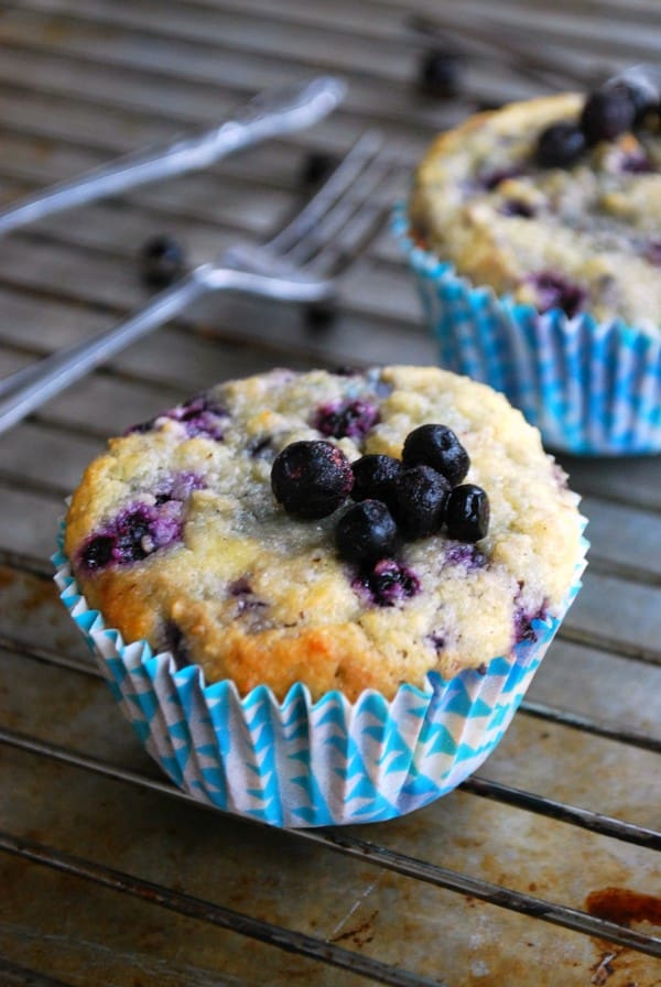 Blåbärsmuffins med mazarin - Baka Sockerfritt