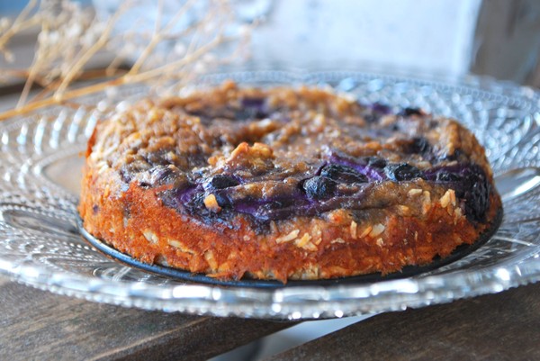 Healthy banana blueberry cake - Baka Sockerfritt