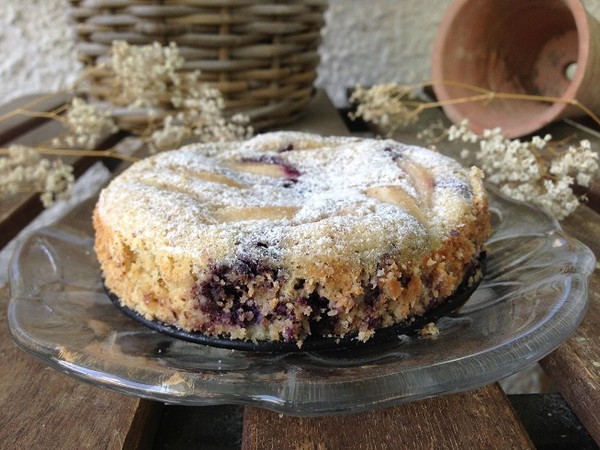 Blåbärskaka med päron - Baka Sockerfritt Blåbärskaka med päron - Baka Sockerfritt