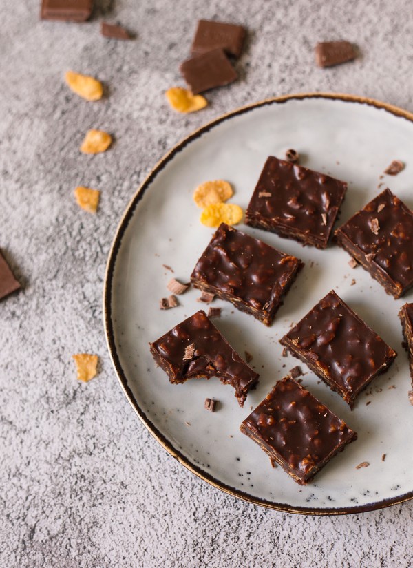 Sega chokladrutor med cornflakes - Baka Sockerfritt
