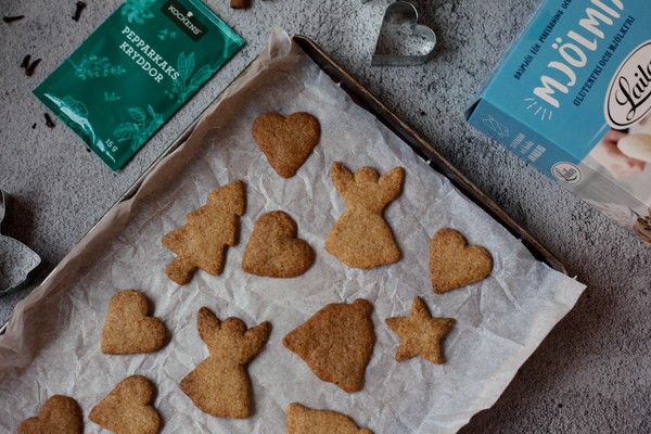 Glutenfria pepparkakor med mjölmix - Baka Sockerfritt