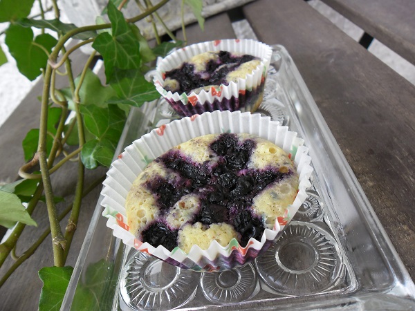 Blåbärsmuffin med mazarinsmak - Baka Sockerfritt